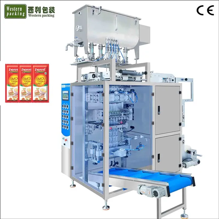 Sås Flytande Sachet Multi Track Pack Machine
